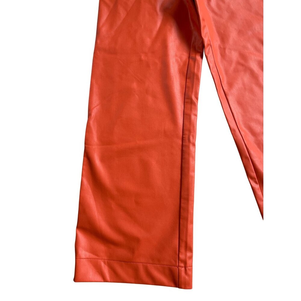 Anthropologie Maeve Women's 23 Colette High rise Wide leg Orange Crop pant - Picture 3 of 11